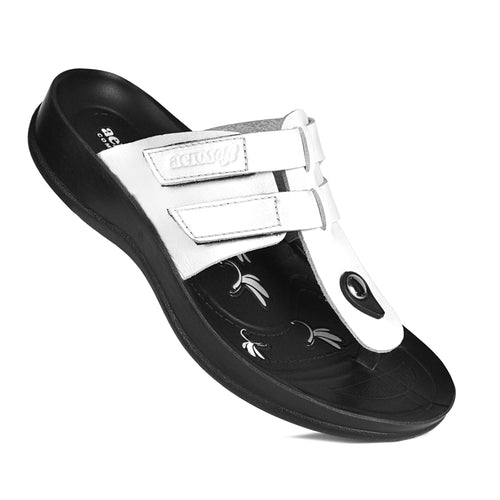 Aerosoft - Morphis Women White S5908 t strap thong sandals