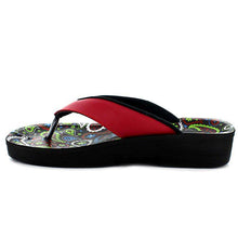 Load image into Gallery viewer, Aerosoft - Dojo A0862 Women Red orthopedic flip flops4
