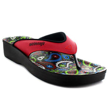 Load image into Gallery viewer, Aerosoft - Dojo A0862 Women Red orthopedic flip flops1
