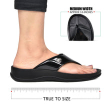 Load image into Gallery viewer, Aerosoft - Women Black Glint LS5913 beach thong sandals4
