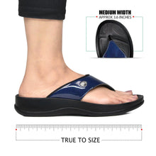 Load image into Gallery viewer, Aerosoft - Women Blue Glint LS5913 beach thong sandals4
