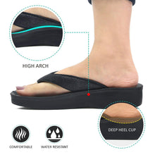 Load image into Gallery viewer, Aerosoft - Glitter A0825 Women Black thong style sandals2
