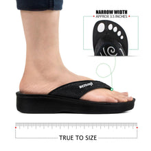 Load image into Gallery viewer, Aerosoft - Glitter A0825 Women Black thong style sandals4
