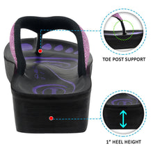 Load image into Gallery viewer, Aerosoft - Glitter A0825 Women Purple thong style sandals3
