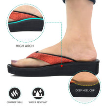 Load image into Gallery viewer, Aerosoft - Glitter A0825 Women Red thong style sandals2
