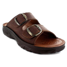 Load image into Gallery viewer, Aerosoft - Grabone A5402 Dual Strap Comfortable Slide Sandals For Men With Metal Buckle -Footwear - Aerosoftfootwearusallc
