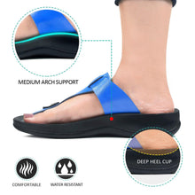 Load image into Gallery viewer, Aerosoft - Meadow S5909 RoyalBlue Women thong slip on sandals2
