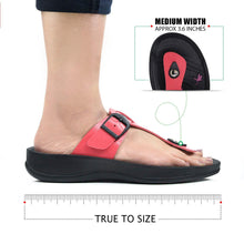 Load image into Gallery viewer, Aerosoft - Meadow S5909 Pink Women thong slip on sandals5
