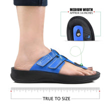 Load image into Gallery viewer, Aerosoft - Morphis Women RoyalBlue S5908 t strap thong sandals5
