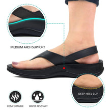 Load image into Gallery viewer, Aerosoft - Tuck S5901 Black women&#39;s slingback sandals2
