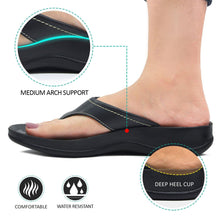 Load image into Gallery viewer, Aerosoft - Zeus S5903 Black Women casual thong sandals2
