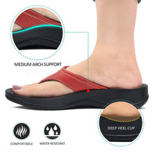 Load image into Gallery viewer, Aerosoft - Zeus S5903 Red Women casual thong sandals2
